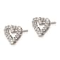 Pure Fire 10kt. White Gold Lab Grown Diamond Open Heart Earrings - image 2