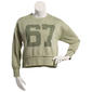 Juniors No Comment Vintage Screen Fleece Sweatshirt- Sage - image 2