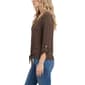 Womens NY Collection 3/4 Sleeve Knit Button Down Tie Front Blouse - image 3