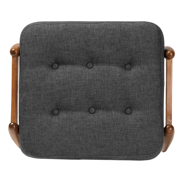 Baxton Studio Jeanine Japandi Wood Ottoman Footstool