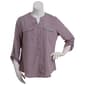 Plus Size Notations 3/4 Sleeve Taranto Dot Button Down Blouse - image 2