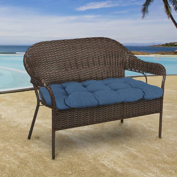 Jordan Manufacturing Texture Capri Wicker Settee Cushion