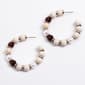 Ashley Cooper(tm) Shiny Gold-Tone J Hoop Earrings with Mix Beads - image 1