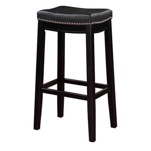 Linon Home Decor Claridge Patches Bar Stool- Black - image 