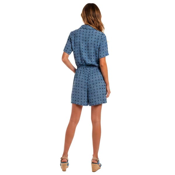 Womens Nina Leonard Short Sleeve Clip Dot Romper