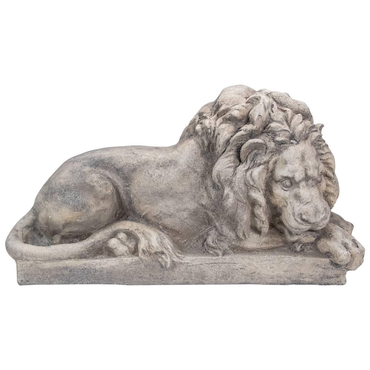 Northlight Seasonal 22in. Lying Down Lion Outdoor Garden...