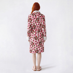 Juniors Strawberry Shortcake™ Berries & Stripes Sherpa Trim Robe