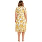 Plus Size Sandra Darren Short Sleeve Pleated Floral Wrap Dress - image 3