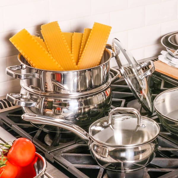 BergHOFF Belly Shape 18/10 Stainless Steel 3pc. Steamer Set