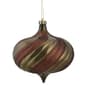 DAK 4ct. Mocha Swirl Onion Drop Christmas Ornament - image 2