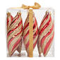 Set of 6 4.7in. Shatterproof Red & Gold Glitter Tear Ornaments - image 1