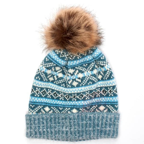 Womens Muk Luks Chenille Nordic Hat with Pom