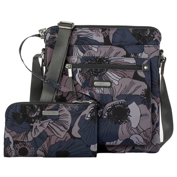 Womens Baggallini Go Bagg w/RFID Wristlet - Grey Poppy - image 