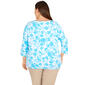 Plus Size Hearts of Palm Printed Essentials Sketched Floral Tee - image 2