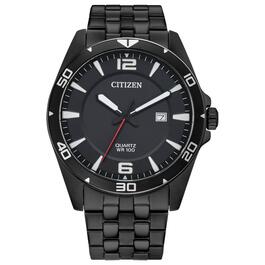 Mens Citizen&#40;R&#41; Quartz Black Stainless Bracelet Watch - BI5055-51E