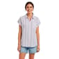 Womens Notations Dolman Sleeve Pocket Button Front Blouse - image 1