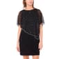 Womens MSK Faraj Beaded Asymmetric Poncho Overlay Shift Dress - image 3