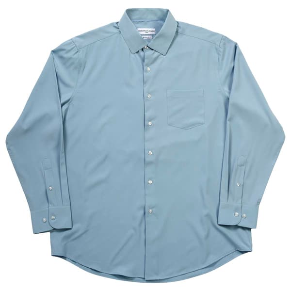 Mens Christian Aujard Blue Regular Fit Performance Dress Shirt - image 