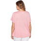 Plus Size Hearts of Palm Bloom Service Keyhole Neck Solid Blouse - image 2