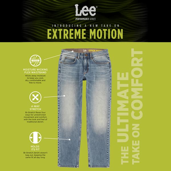 Mens Lee&#174; Extreme Motion Slim Fit Jeans - Black