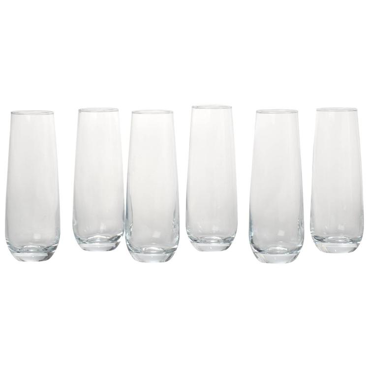 Circle Glass Nobless 10.5oz. Stemless Flute - Set of 6
