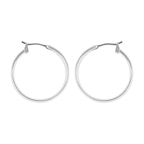 Silver Hoop Earrings - image 