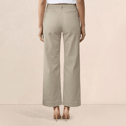 Womens Draper James Front Patch Pocket Cropped Wide Leg Pants