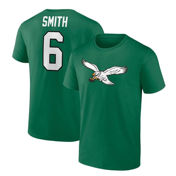 Mens Fanatics Eagles Smith (6) Classic Throwback Short Sleeve Tee - image 