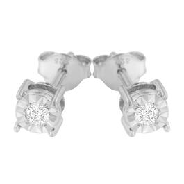 Diamond Classics&#8482; Sterling Silver 1/10ctw. Stud Earrings