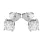 Diamond Classics&#8482; Sterling Silver 1/10ctw. Stud Earrings - image 2
