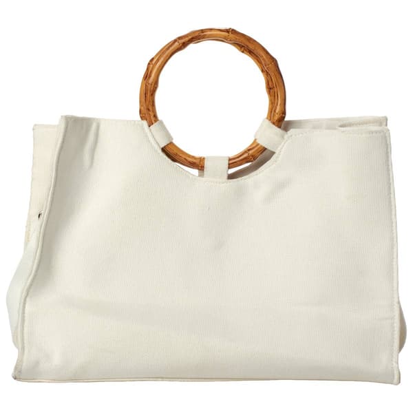 SOL and MER Beaded Bamboo Handle Tote