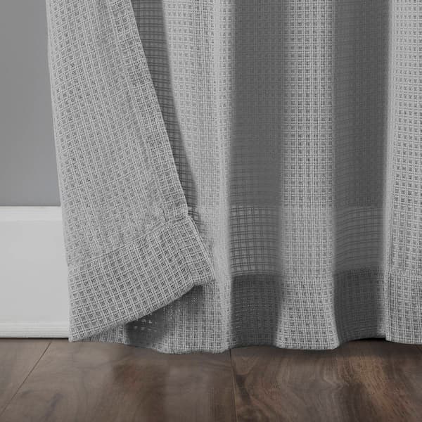 Avnia Open Weave Tab Top Panel Curtains