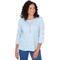 Petite Alfred Dunner Classics 3/4 Sleeve Butterflies Blouse - image 1