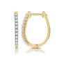 Nova Star&#40;R&#41; Gold Plated 1/4cttw. Lab Grown Diamond Hoop Earrings - image 1