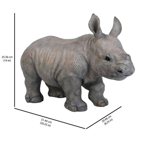 Hi-Line Gift Baby Rhino Garden Statue