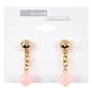 Design Collection Gold & Rose Beaded Dangle Earrings - image 4