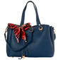 DS Fashion Triple Compartment Satchel w/ Bow Scarf - image 1