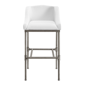 HH2 Home Dillon Low Profile Wingback White Bar Height Stool - image 5