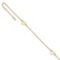Gold Classics&#40;tm&#41; 14kt. Gold Polished Heart 9in. Anklet - image 1