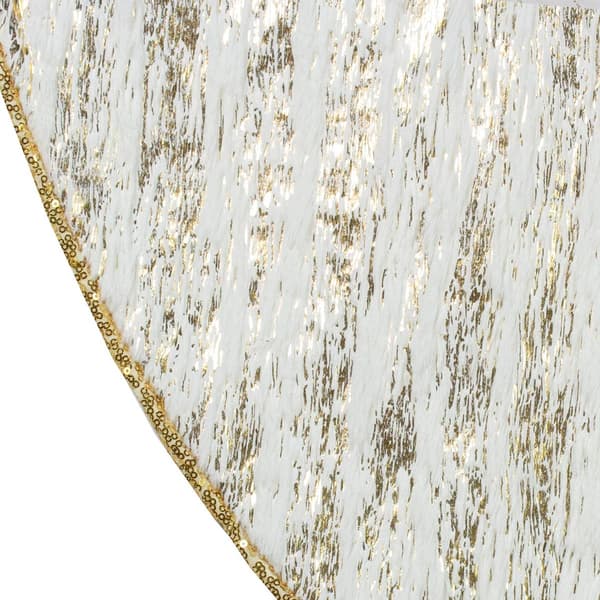 Northlight Seasonal 48in. Wood Grain Pattern Christmas Tree Skirt