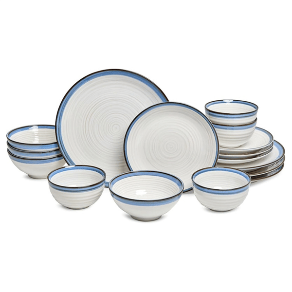Sango Siterra Santorini 16pc. Blue Round Dinnerware Set