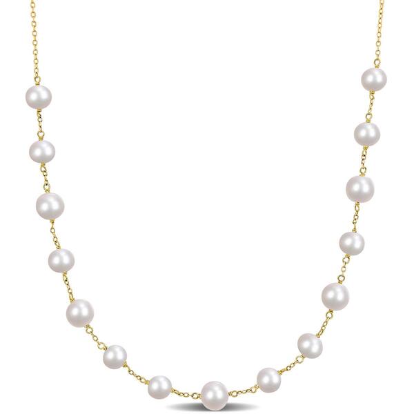 Gemstone Classics&#40;tm&#41; 18kt. Gold Pearl Bead Necklace - image 
