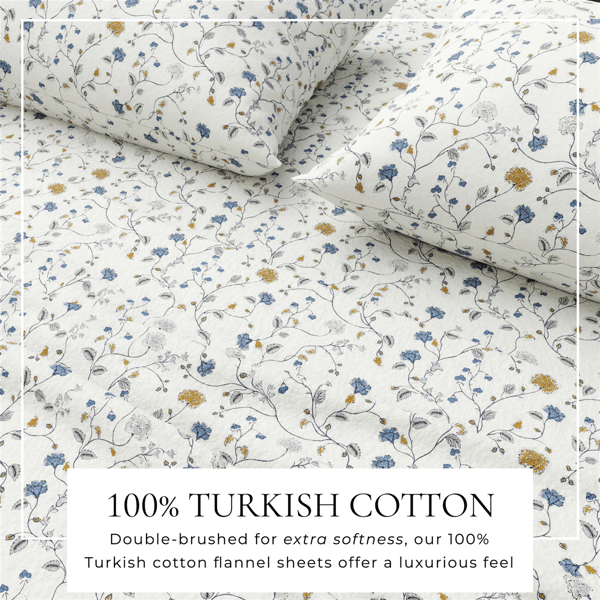Freshfolds Winter Quiet Garden Flannel Sheet Set