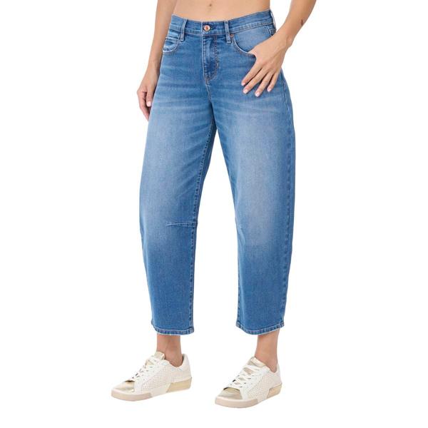 Womens Nicole Miller High Rise Barrel Knee Dart Jeans - image 