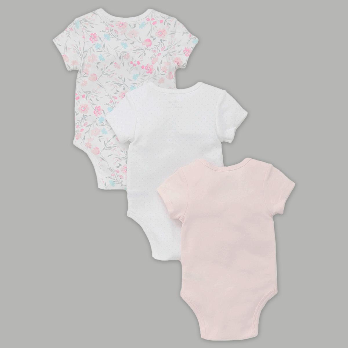 Baby Girl (NB-9M) Little Me® Floral 3pk. Bodysuits