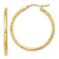 Gold Classics(tm) 10kt. Diamond-cut 31mm Round Tube Hoop Earrings - image 1