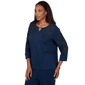 Womens Alfred Dunner Good To Go Scroll Soutache Blouse - image 3