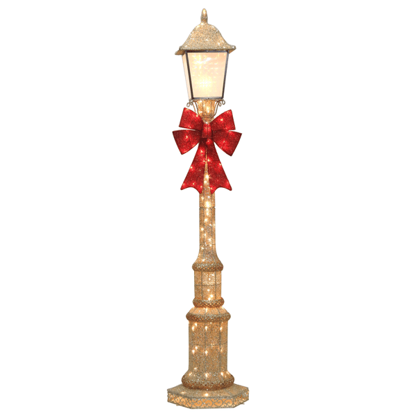 Puleo International 84in. Pre-Lit Warm White Outdoor Lamp Post - image 