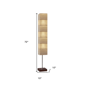 HomeRoots 72in. Brown & Silver Three Light Column Floor Lamp - image 4