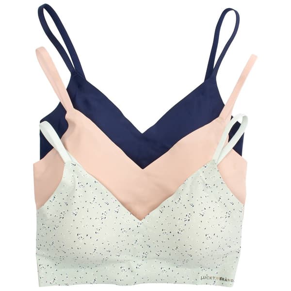 Womens Lucky Brand 3pk. Micro Laser V Neck Lounge Bras LVD22851F